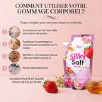 Comment utiliser votre Gommage Sel Fraise & Miel