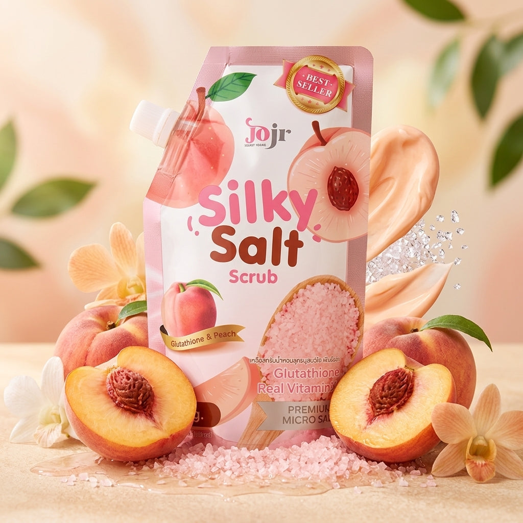 Gommage Sel Silky Salt – Pêche & Glutathion