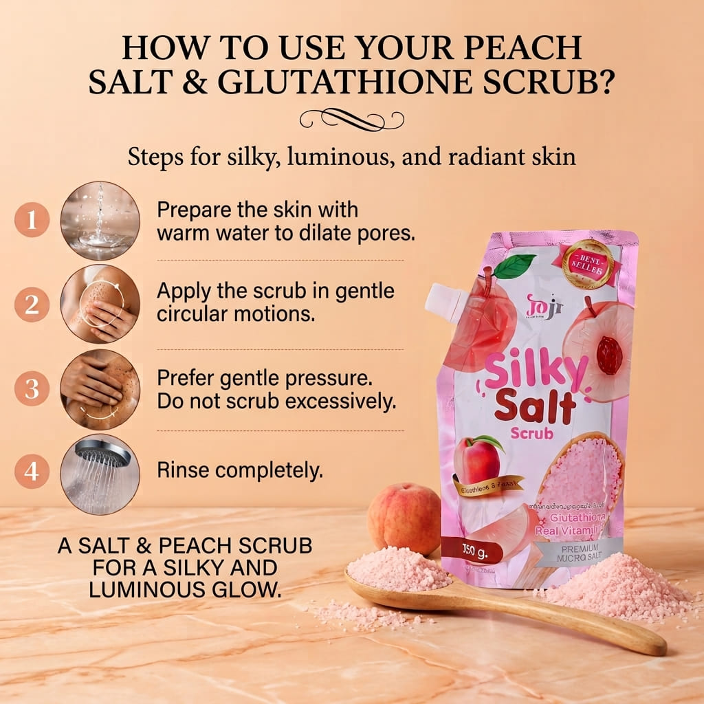 How to use your Gommage Sel Peche & Glutathion body scrub