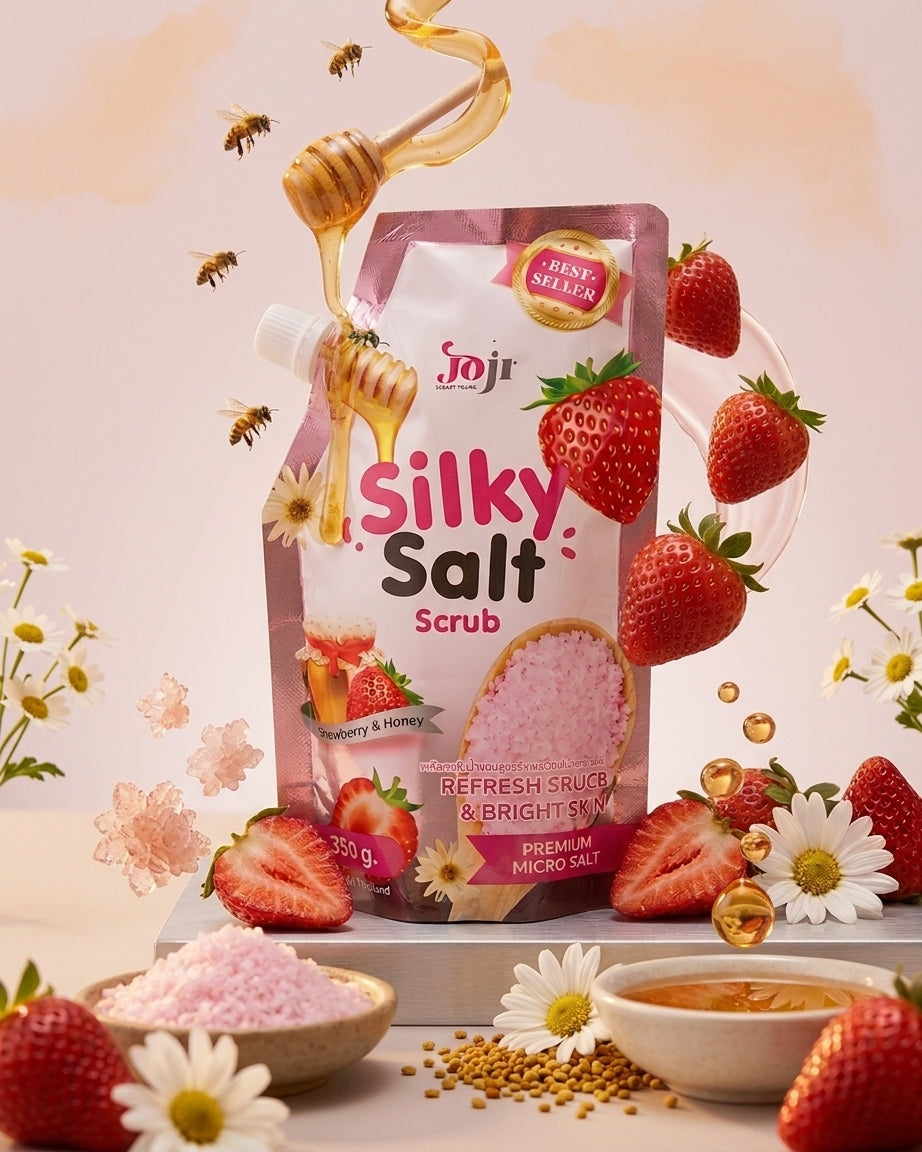 Gommage Sel Silky Salt – Fraise & Miel